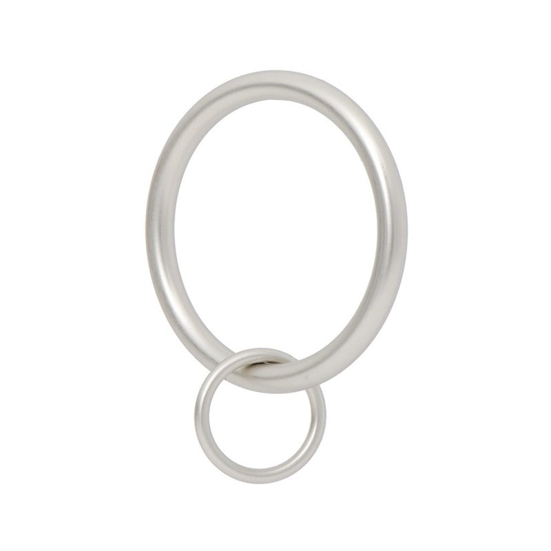 Ivilon Drapery Eyelet Curtain Rings - 1.7" Ring Loop for Hook Pins, Set of 14 - Satin Nickel - Image 1